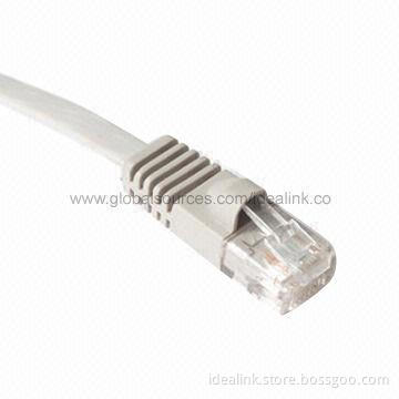 Flat Cat6 Patch Cord, Strong Anti-jamming Ability with 8P8C Network Cable